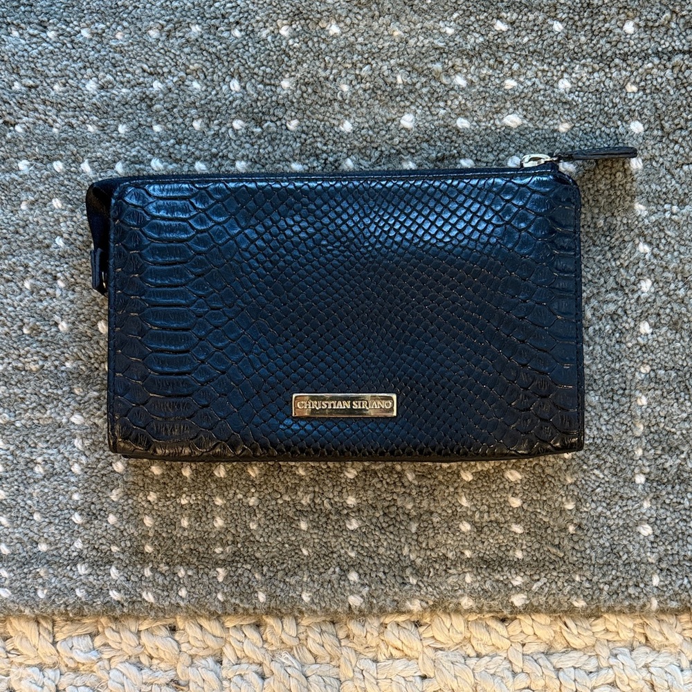 Black Leather Clutch